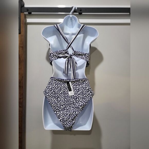 La Blanca Apulia Reversible Bikini Bottoms Indigo NWOT sz 16 blue/white - Picture 3 of 6